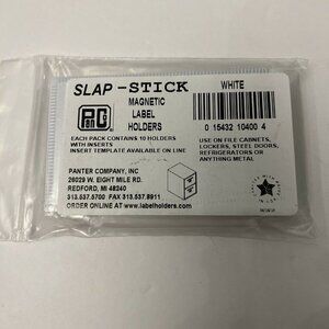 Slap-Stick Magnetic Label Holders With Inserts File Cabinets Steel Doors 4 packs
